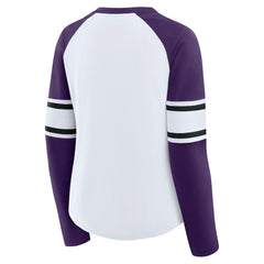 Baltimore Ravens Fanatics Women's Plus Size Redzone Lace Up Long Sleeve T-Shirt