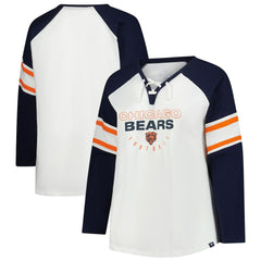 Chicago Bears Fanatics Women's Plus Size Redzone Lace Up Long Sleeve T-Shirt