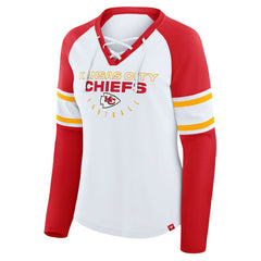 Kansas City Chiefs Fanatics Women's Plus Size Redzone Lace Up Long Sleeve T-Shirt