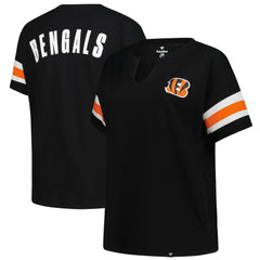 Cincinnati Bengals Fanatics Women's Plus Size Redzone Notch Neck T-Shirt