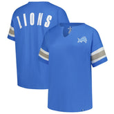Detroit Lions Fanatics Women's Plus Size Redzone Notch Neck T-Shirt