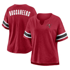 Tampa Bay Buccaneers Fanatics Women's Plus Size Redzone Notch Neck T-Shirt