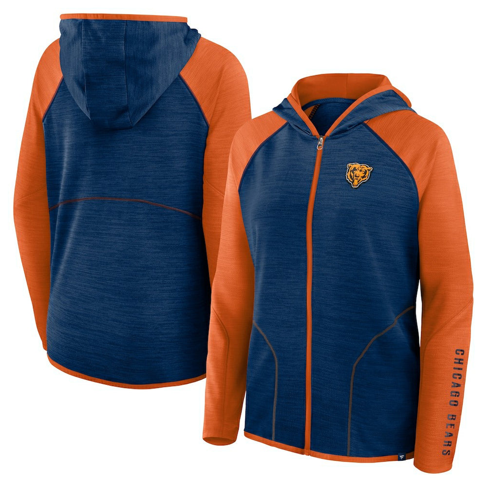 Chicago Bears Fanatics Women's Plus Size End Around Pass Full-Zip Hoodie