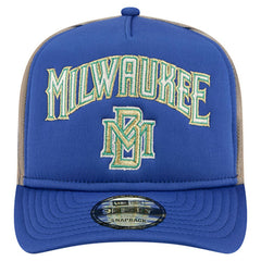 Milwaukee Brewers New Era Vintage Arched Foam Front 9FIFTY A-Frame Adjustable Trucker Hat | MLB Near me