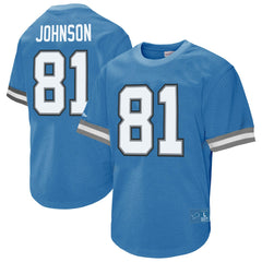 Detroit Lions Mitchell & Ness Calvin Johnson Retired Player Name & Number Mesh Top