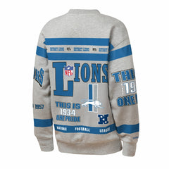 Detroit Lions Mitchell & Ness Youth Throwback All-Over Print Fleece Sweatshirt