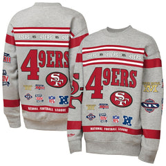 San Francisco 49ers Mitchell & Ness Youth Throwback All-Over Print Fleece Sweatshirt