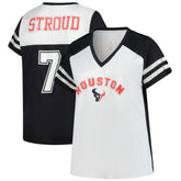 Houston Texans Fanatics C.J. Stroud Women's Plus Size Bling V-Neck T-Shirt