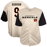 Cincinnati Bengals Fanatics Joe Burrow Big & Tall Baseball Button-Up Shirt