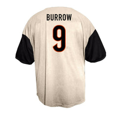 Cincinnati Bengals Fanatics Joe Burrow Big & Tall Baseball Button-Up Shirt