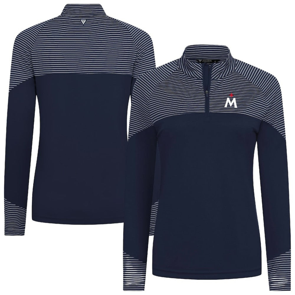 Minnesota Twins Levelwear Women's Classic Stripes Insignia 2.0 Raglan Quarter-Zip Top | MLB Discount