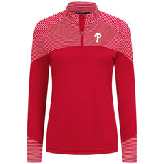 Philadelphia Phillies Levelwear Women's Classic Stripes Insignia 2.0 Raglan Quarter-Zip Top | MLB Online