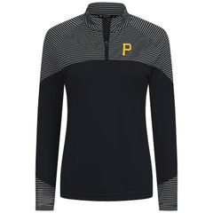 Pittsburgh Pirates Levelwear Women's Classic Stripes Insignia 2.0 Raglan Quarter-Zip Top | MLB For sale