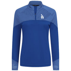 Los Angeles Dodgers Levelwear Women's Classic Stripes Insignia 2.0 Raglan Quarter-Zip Top | MLB Online