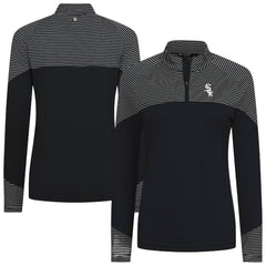 Chicago White Sox Levelwear Women's Classic Stripes Insignia 2.0 Raglan Quarter-Zip Top | MLB Sale