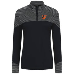 Baltimore Orioles Levelwear Women's Classic Stripes Insignia 2.0 Raglan Quarter-Zip Top | MLB On Sale