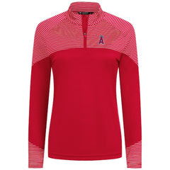 Los Angeles Angels Levelwear Women's Classic Stripes Insignia 2.0 Raglan Quarter-Zip Top | MLB Shop