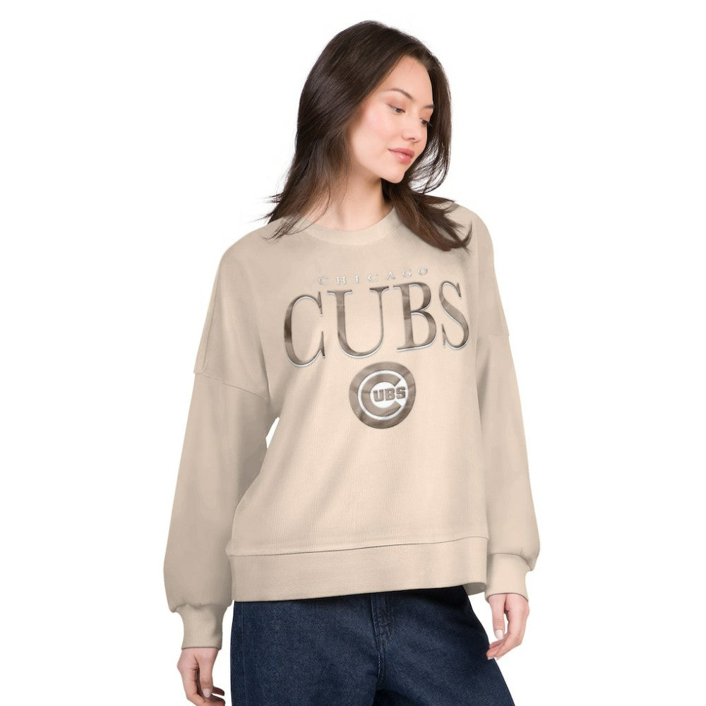 Chicago Cubs G-III 4Her by Carl Banks Women's Oversized Vet II Sweatshirt | MLB New