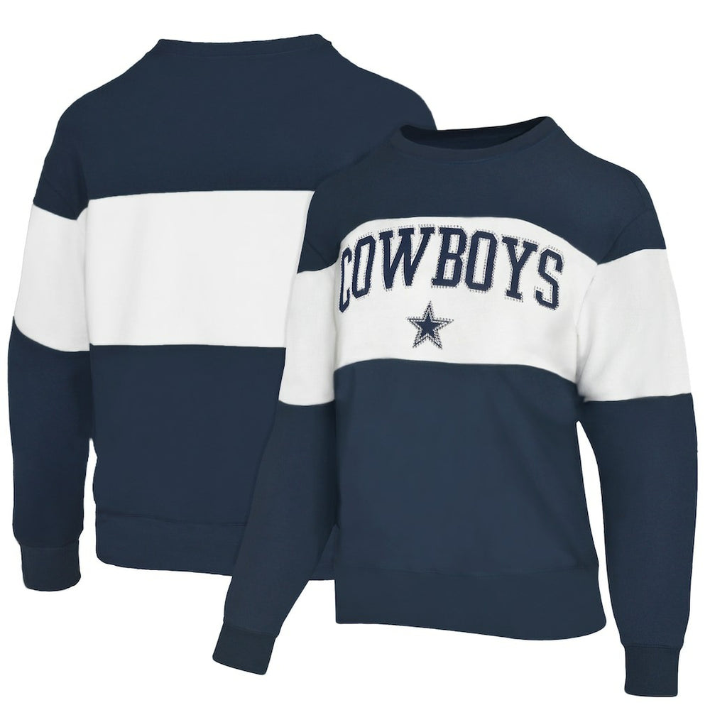 Dallas Cowboys Lauren James Women's Bling Colorblock Terry Sweatshirt