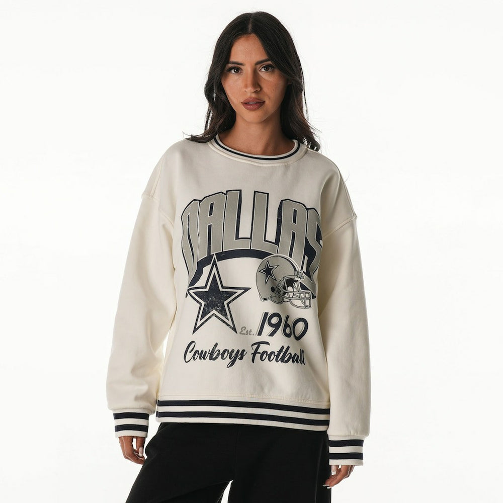 Dallas Cowboys The Wild Collective Women's Oversized Vintage French Terry Sweatshirt