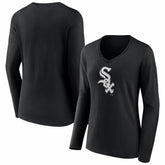 Chicago White Sox Women's Logo Long Sleeve V-Neck T-Shirt | MLB Outlet