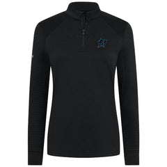 Miami Marlins Levelwear Women's Power Insignia 2.0 Quarter-Zip Pullover Top | MLB Sale
