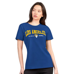 Los Angeles Rams G-III 4Her by Carl Banks Women's Super-Slim Lightweight Winning Crew T-Shirt