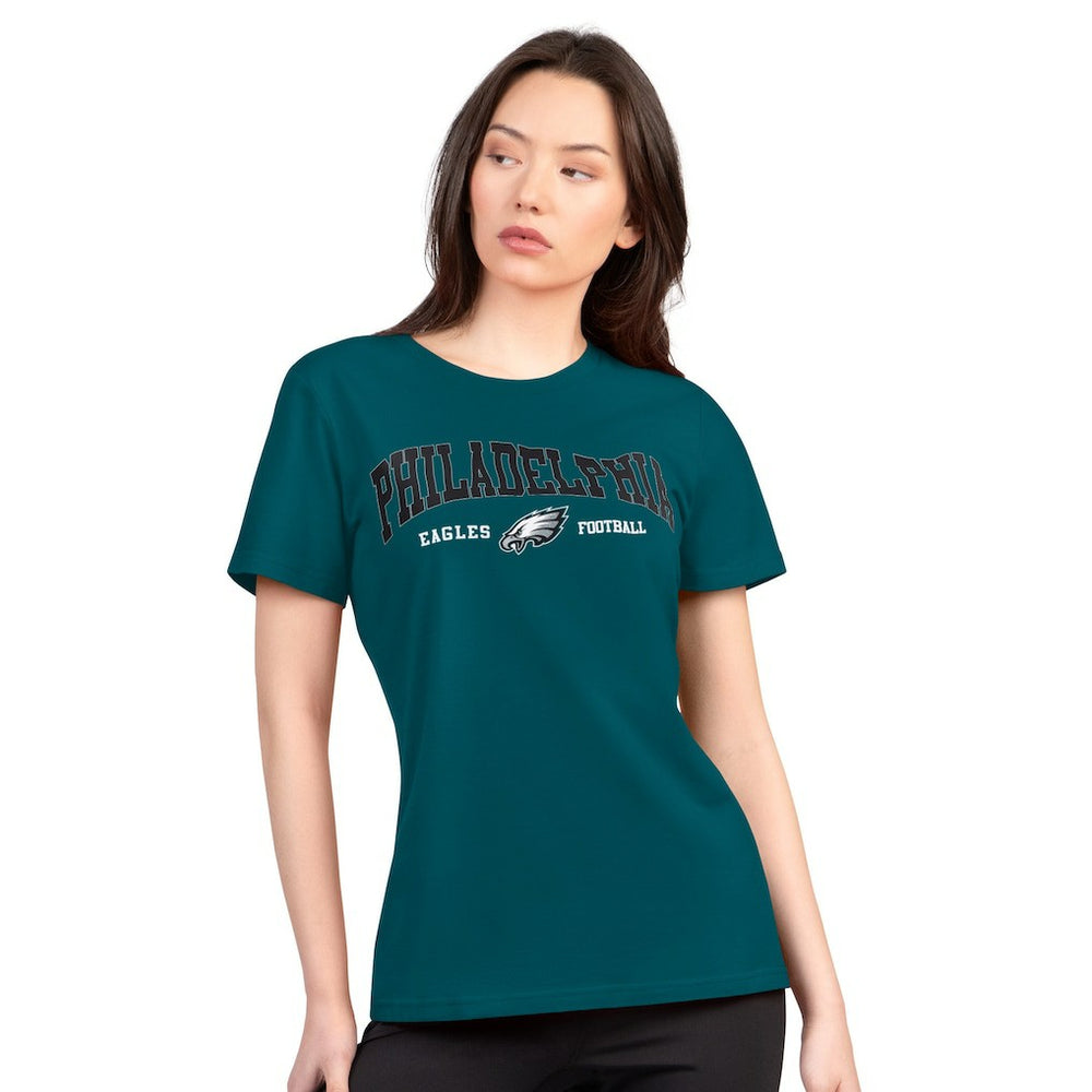 Philadelphia Eagles G-III 4Her by Carl Banks Women's Super-Slim Lightweight Winning Crew T-Shirt