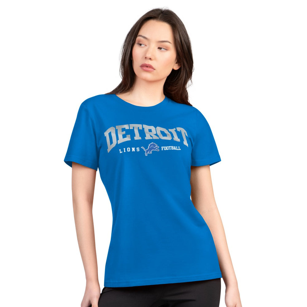 Detroit Lions G-III 4Her by Carl Banks Women's Super-Slim Lightweight Winning Crew T-Shirt