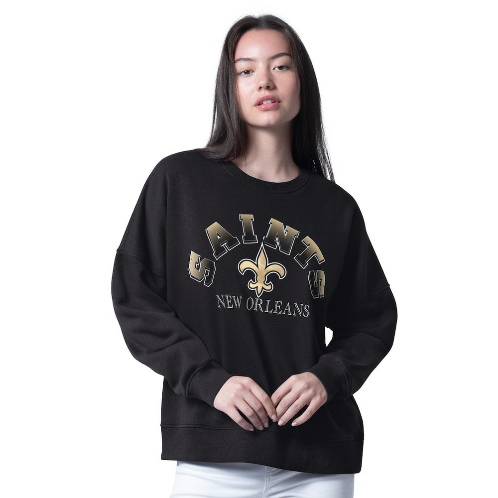 New Orleans Saints G-III 4Her by Carl Banks Women's Oversized Feud Sweatshirt