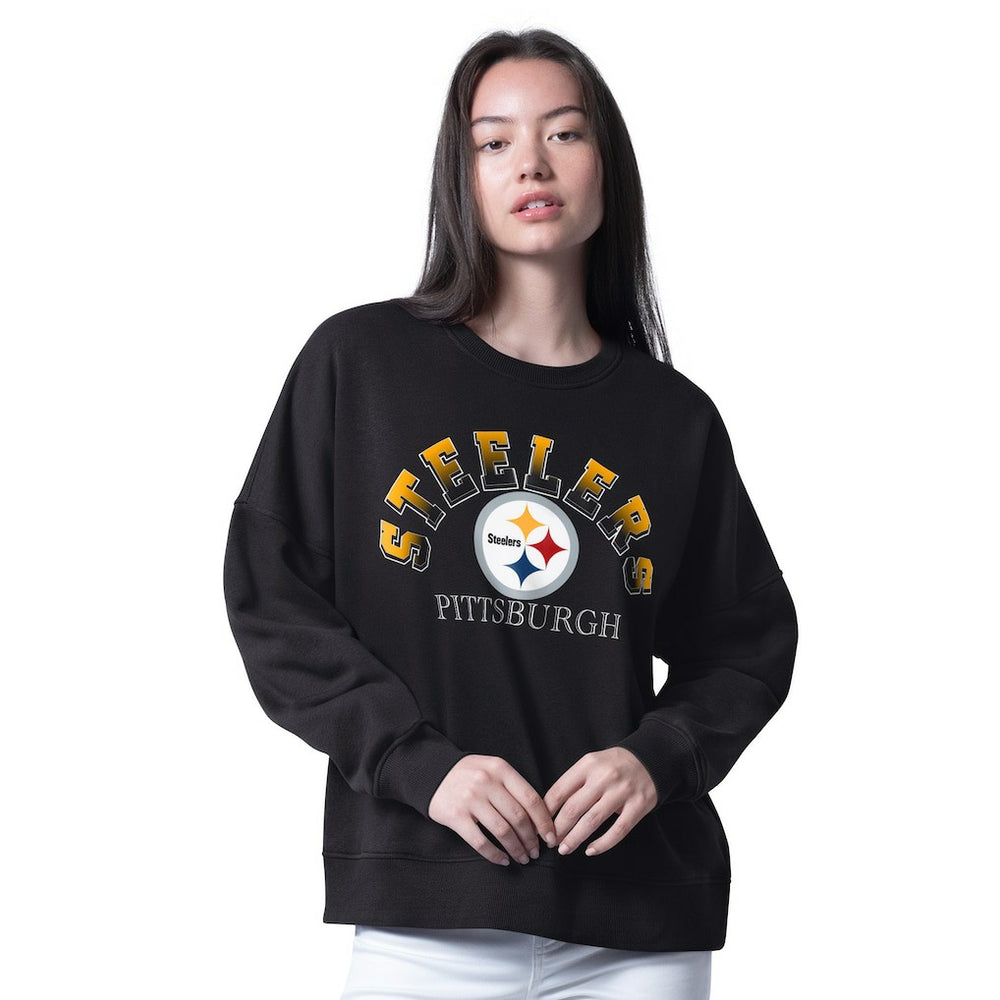 Pittsburgh Steelers G-III 4Her by Carl Banks Women's Oversized Feud Sweatshirt