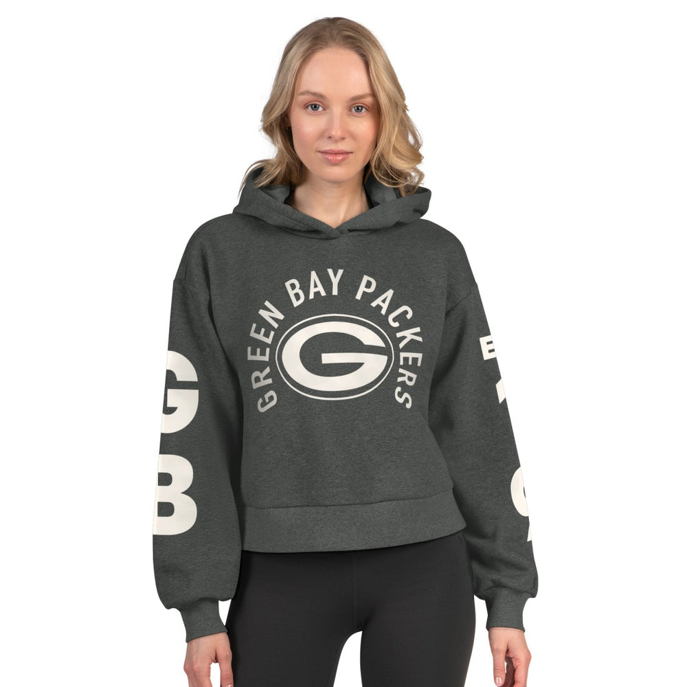 Green Bay Packers Starter Women's Star Player Cropped Fleece Pullover Hoodie