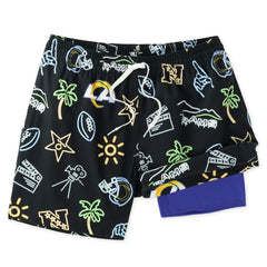 Los Angeles Rams Chubbies The Neon 5.5" Classic Lined Swim Trunks