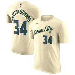 Giannis Antetokounmpo Milwaukee Bucks Unisex 2025/26 City Edition Name & Number T-Shirt Discount