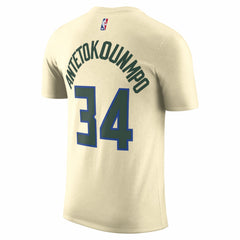 Giannis Antetokounmpo Milwaukee Bucks Unisex 2025/26 City Edition Name & Number T-Shirt Discount