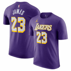 LeBron James Los Angeles Lakers Jordan Brand Unisex Name & Number T-Shirt For Sale