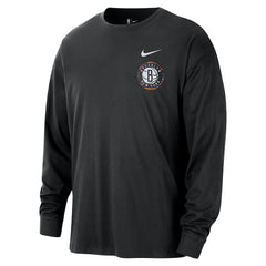 Brooklyn Nets 2025/26 City Edition Remix Essential Logo Long Sleeve T-Shirt On Sale