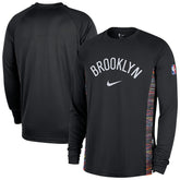 Brooklyn Nets 2025/26 City Edition Authentic Pregame Dri-FIT Long Sleeve Shooting T-Shirt For Sale