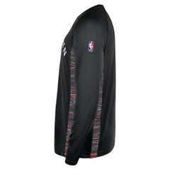 Brooklyn Nets 2025/26 City Edition Authentic Pregame Dri-FIT Long Sleeve Shooting T-Shirt For Sale
