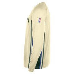 Milwaukee Bucks 2025/26 City Edition Authentic Pregame Dri-FIT Long Sleeve Shooting T-Shirt On Sale