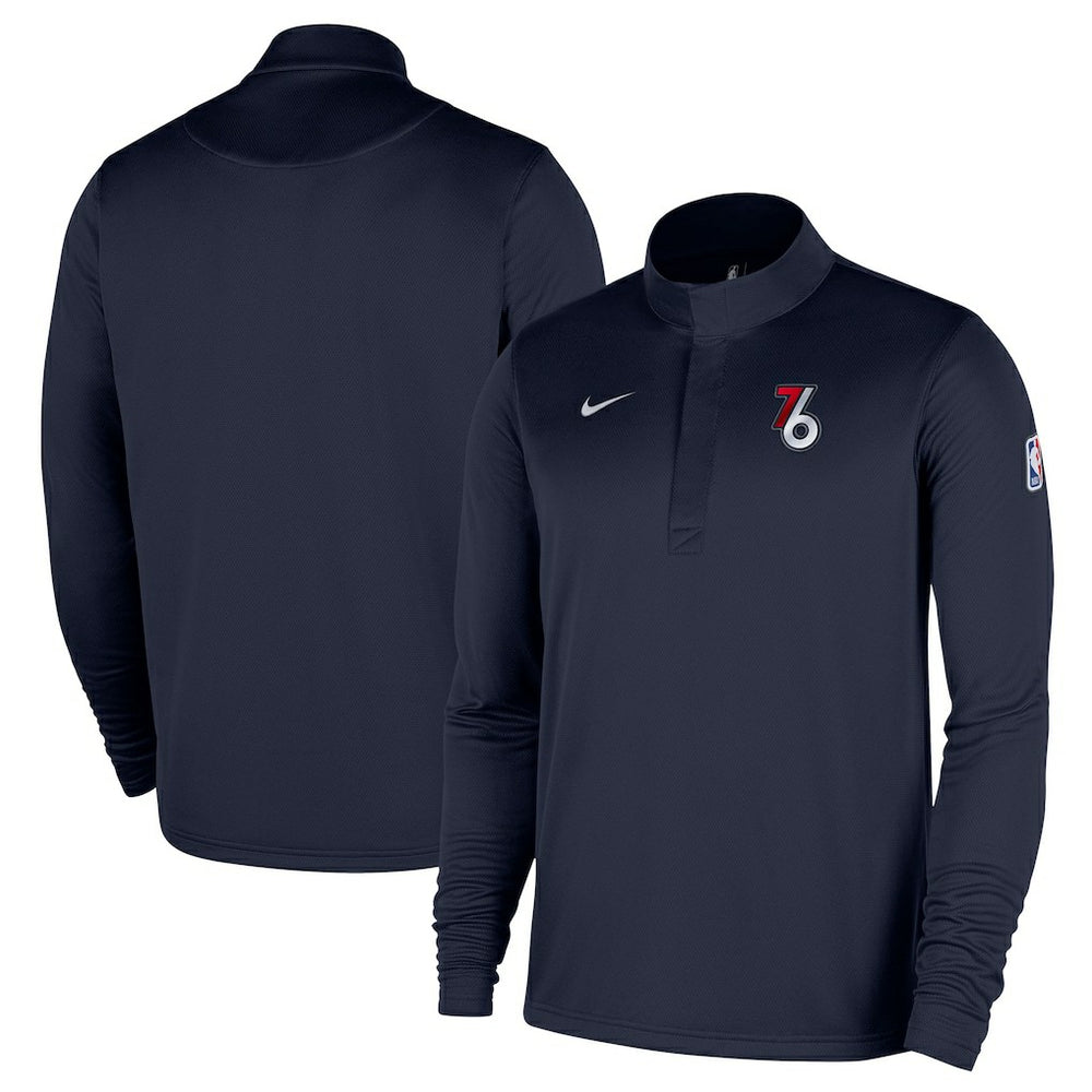 Philadelphia 76ers 2025/26 City Edition Remix Authentic Coaches Dri-FIT Half-Zip Pullover Discount