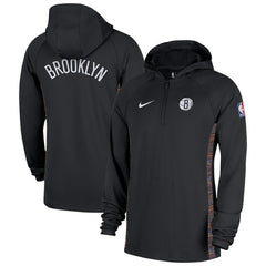 Brooklyn Nets 2025/26 City Edition Remix Authentic On-Court Quarter-Zip Dri-FIT Hooded Jacket Discount