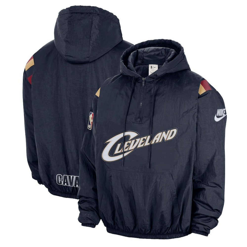 Cleveland Cavaliers Hardwood Classics Therma-FIT Half-Zip Hooded Windbreaker sale Discount
