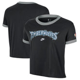 Minnesota Timberwolves Women's Classic Edition Hardwood Classics Essential Vintage Ringer T-Shirt Online