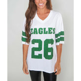 Philadelphia Eagles Saquon Barkley Cuce Women's Crystal V-Neck Tunic