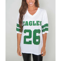 Philadelphia Eagles Saquon Barkley Cuce Women's Crystal V-Neck Tunic