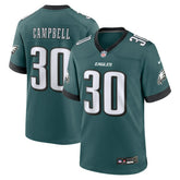 Philadelphia Eagles Nike Jihaad Campbell 2025 NFL Draft First Round Pick Game Jersey