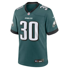 Philadelphia Eagles Nike Jihaad Campbell 2025 NFL Draft First Round Pick Game Jersey