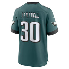 Philadelphia Eagles Nike Jihaad Campbell 2025 NFL Draft First Round Pick Game Jersey