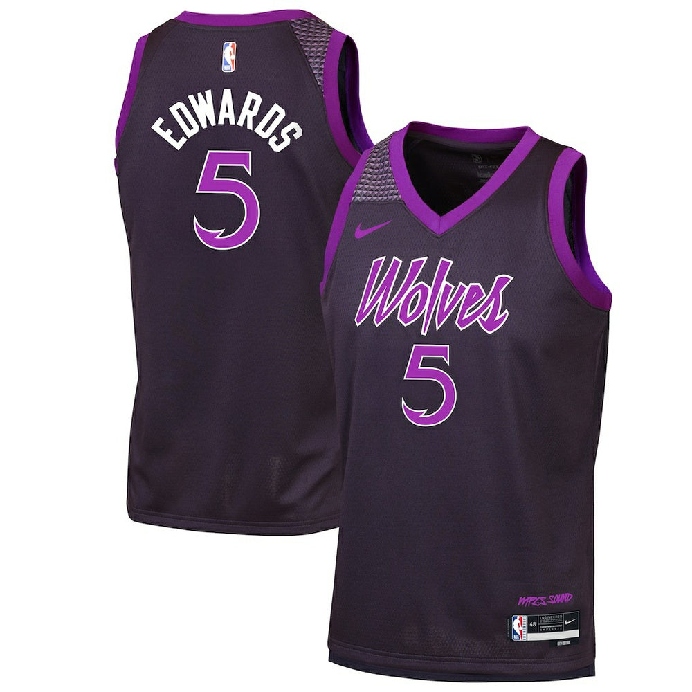 Anthony Edwards Minnesota Timberwolves Youth 2025/26 City Edition Swingman Jersey On Sale